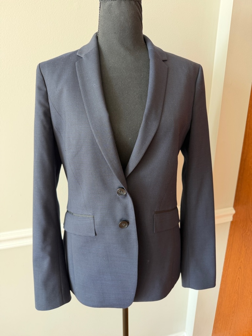 BOSS Classic Navy Women's Blazer - Tailored Two-Button Jacket wool just perfect